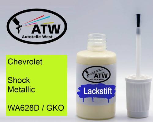 Chevrolet, Shock Metallic, WA628D / GKO: 20ml Lackstift, von ATW Autoteile West.